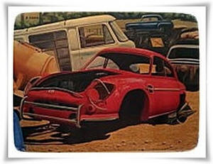 מגרש מכוניות, ציור של שאול נמרי