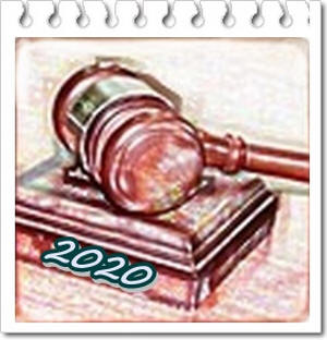 איור של פטיש שופטים עם כיתוב 2020